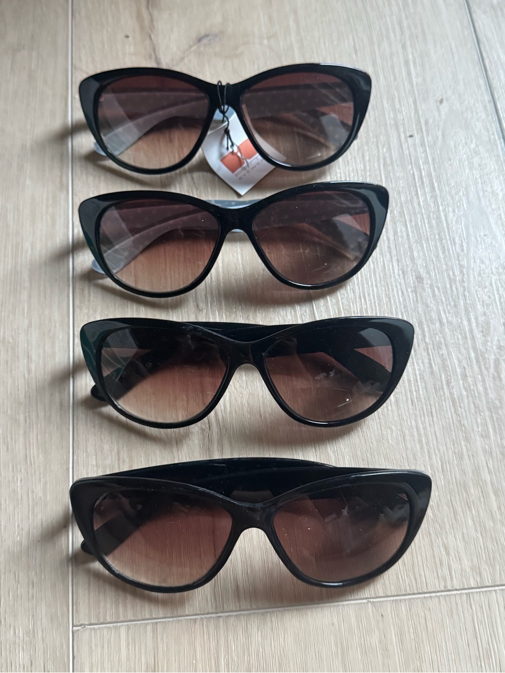 4 Pairs Y2K Sunglasses - Black, Cat Eye, Polka Dot